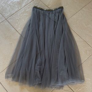 Chicwish Charcoal Tulle A-Line Skirt
